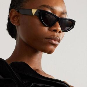 NEW Bottega Veneta BV1176S 001 Black Grey Cat Eye Women Sunglasses